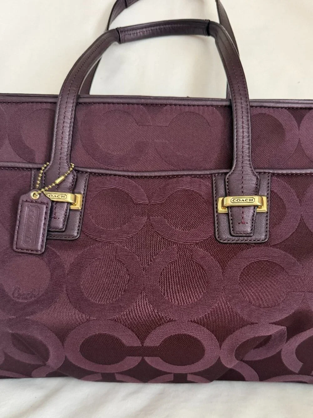 Coach Taylor Op Art Alexis Eggplant Purple Women's Bag G1369-F25501